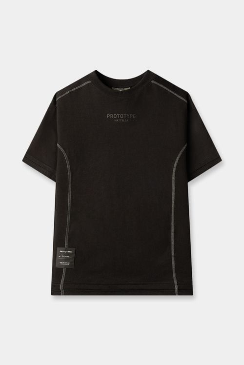 Camiseta Oversize Negro Texto