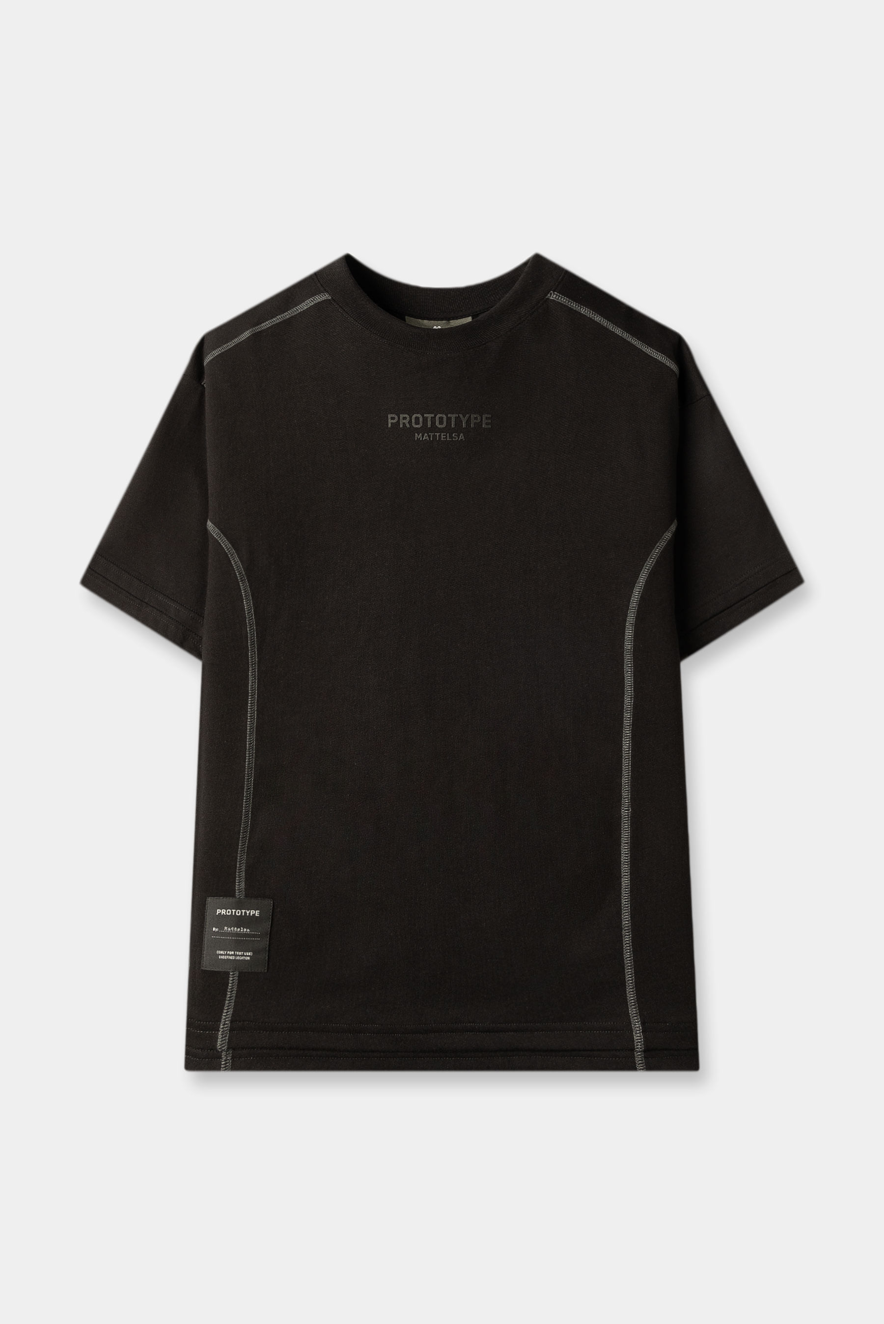 Ropa Credito Mattelsa Camiseta Oversize Negro Texto Camisetas Para