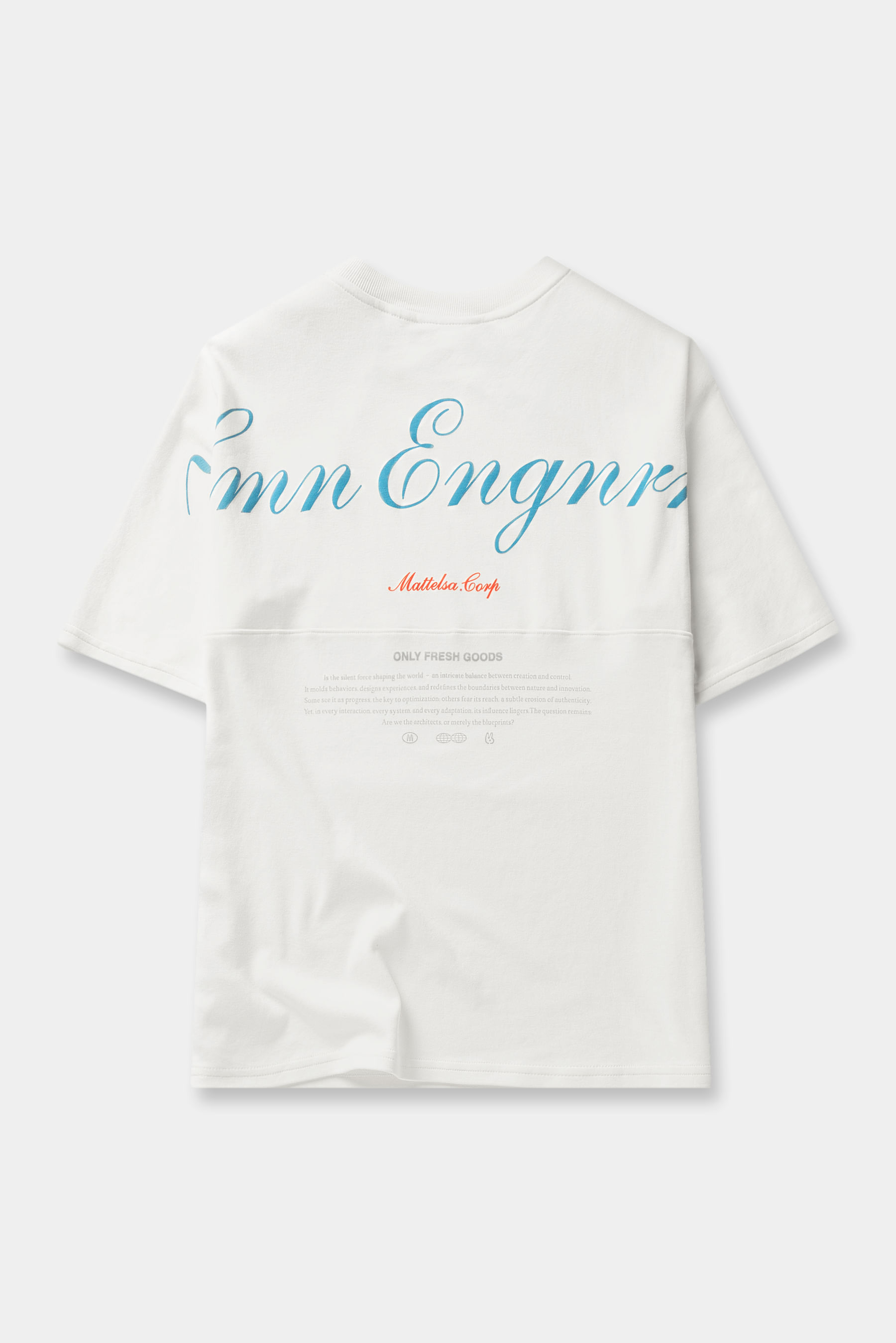 Camiseta Oversize Blanco Texto Camisetas para hombre