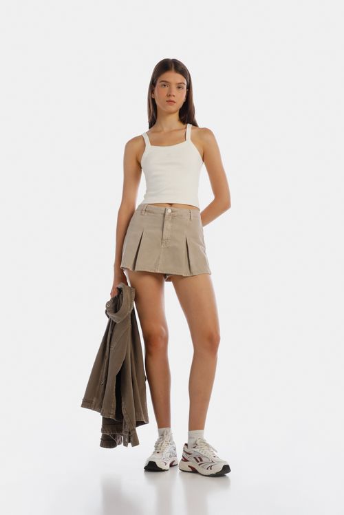 Crop Top Marfil Básico