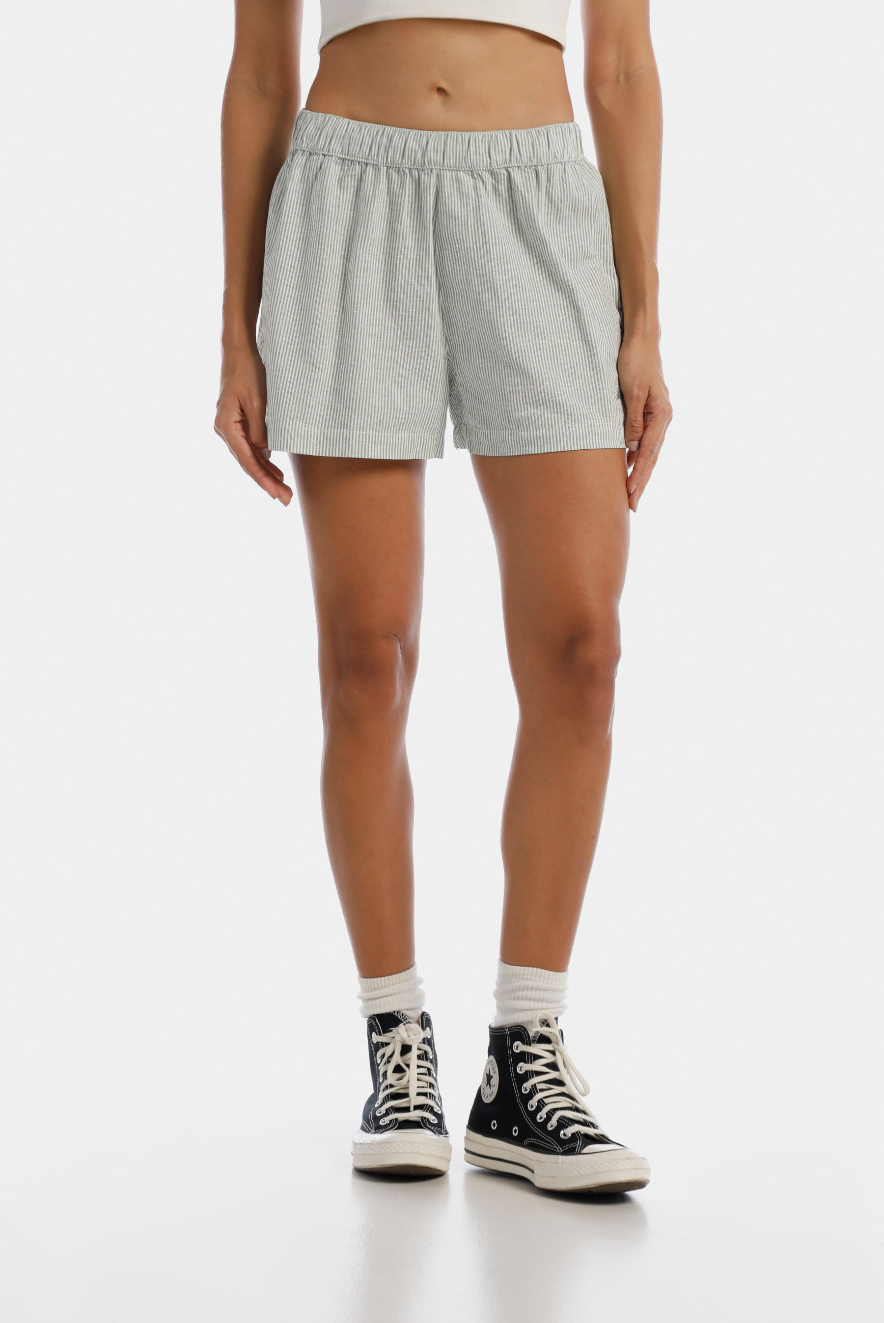 Shorts Verde Rayas Short mujer
