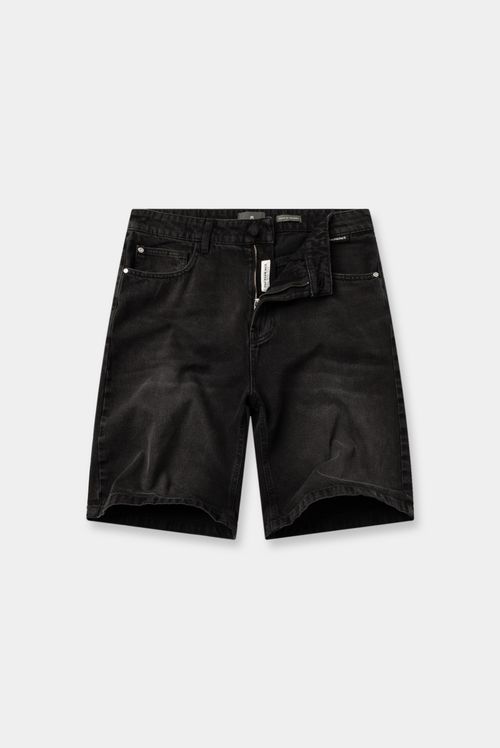 Shorts Denim Negro Lavandería