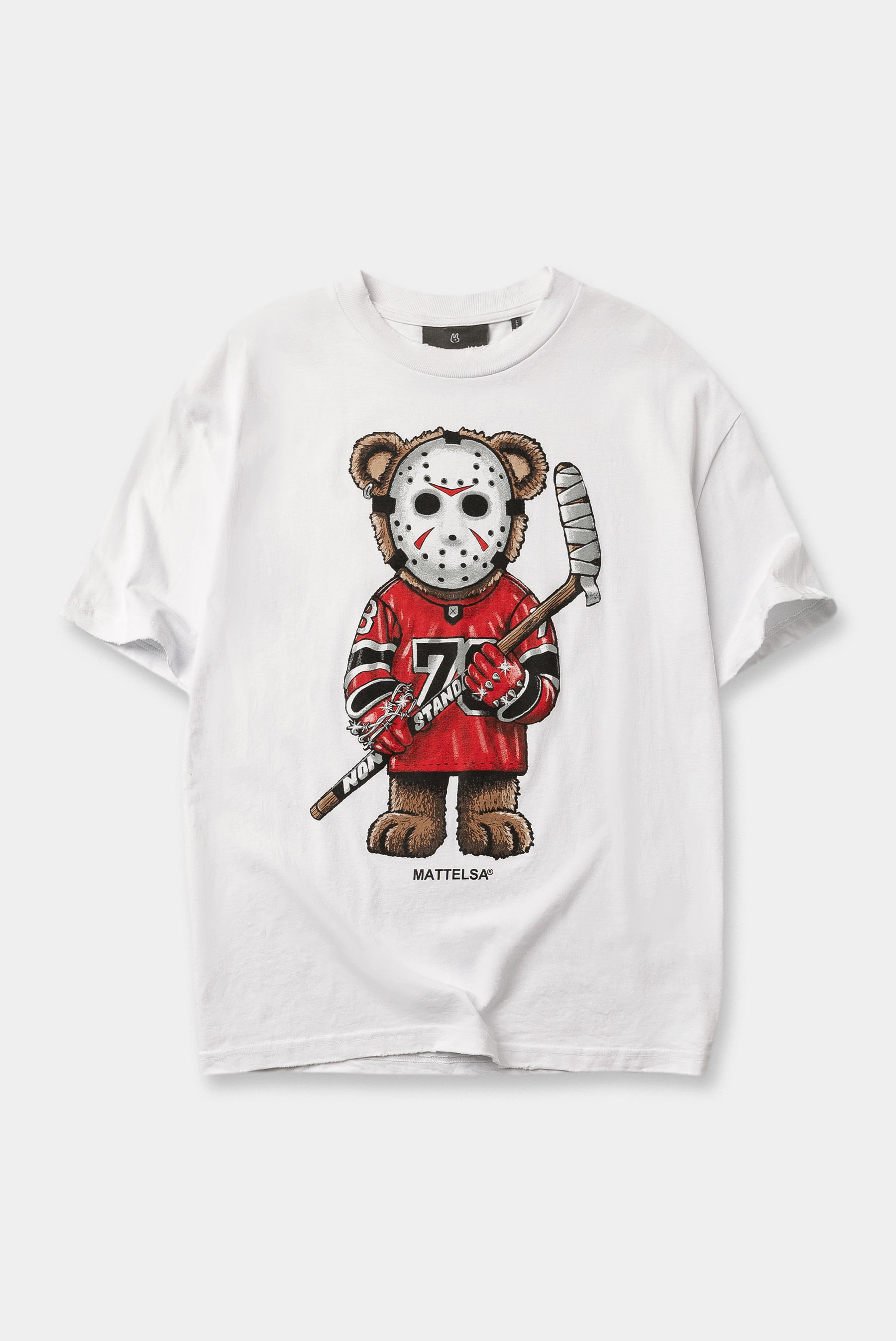 Camiseta Oversize Blanco Oso Camisetas para hombre
