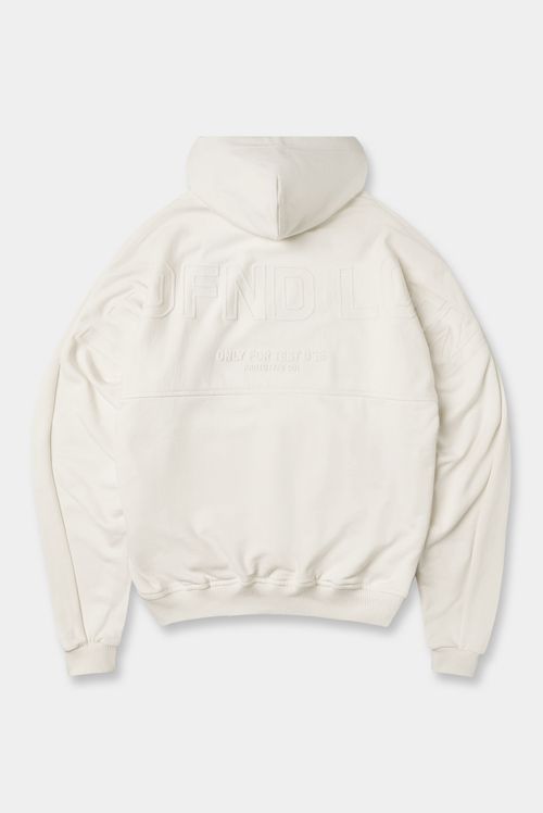 Buzo Hoodie Marfil Texto