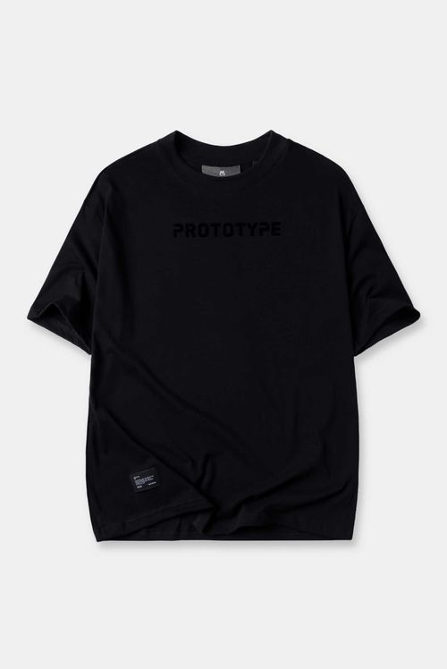 Camiseta Oversize Negro Texto
