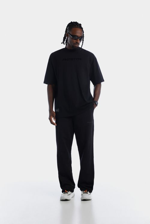 Camiseta Oversize Negro Texto
