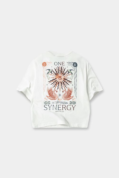 Camiseta Oversize Marfil Ilustración