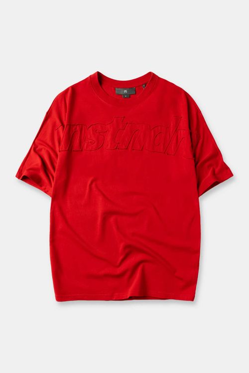 Camiseta Oversize Rojo Texto