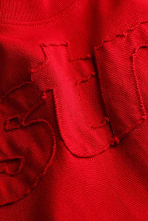 Camiseta Oversize Rojo Texto