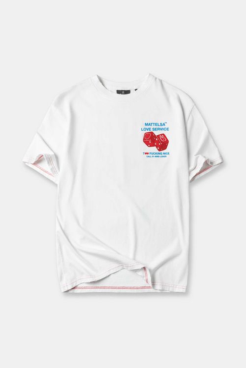 Camiseta Oversize Blanco Ilustración