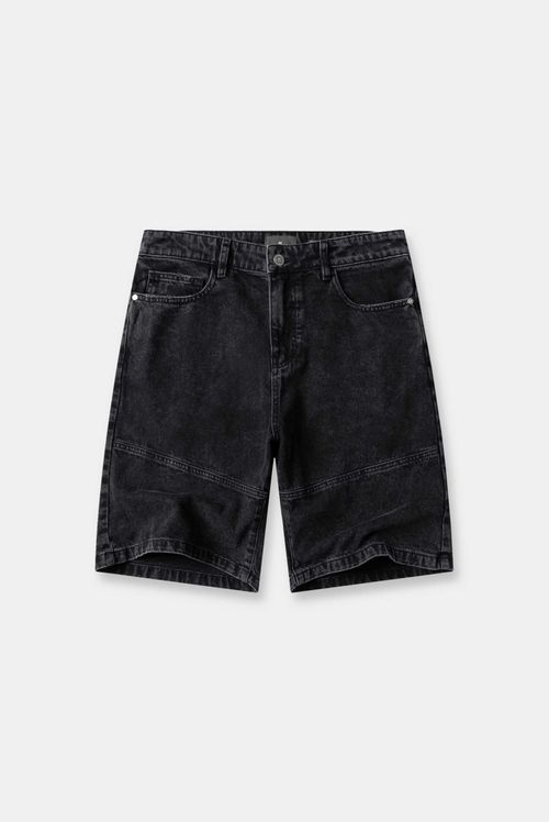 Shorts Denim Negro Lavandería