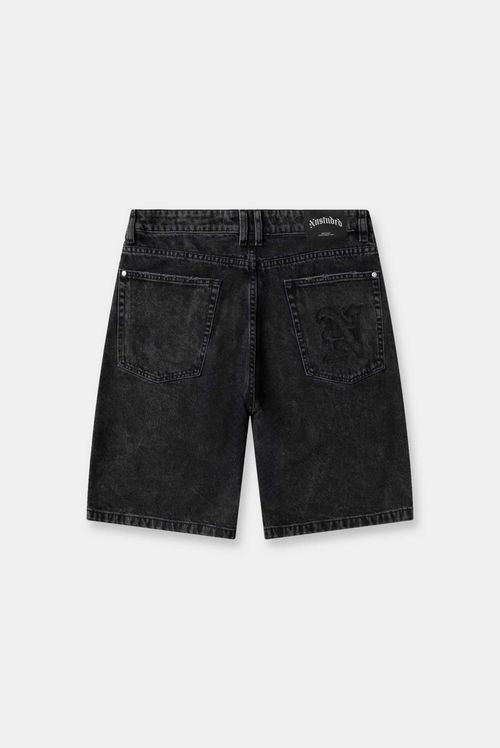 Shorts Denim Negro Lavandería