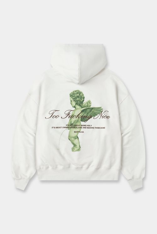 Buzo Hoodie Box Fit Marfil Ilustración