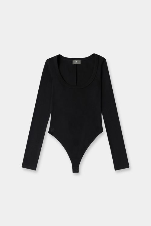 Body Manga Larga Negro Ícono