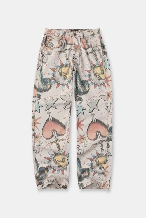 Pantalón Marfil Miniprint