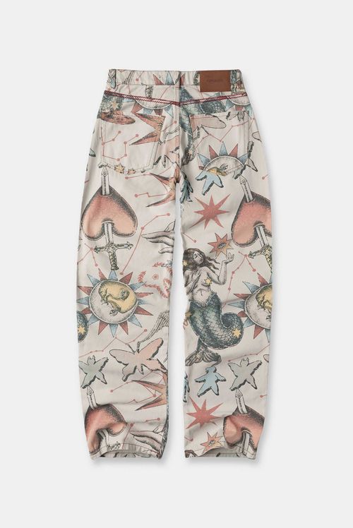 Pantalón Marfil Miniprint