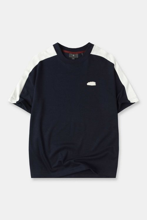 Camiseta Oversize Azul Texto