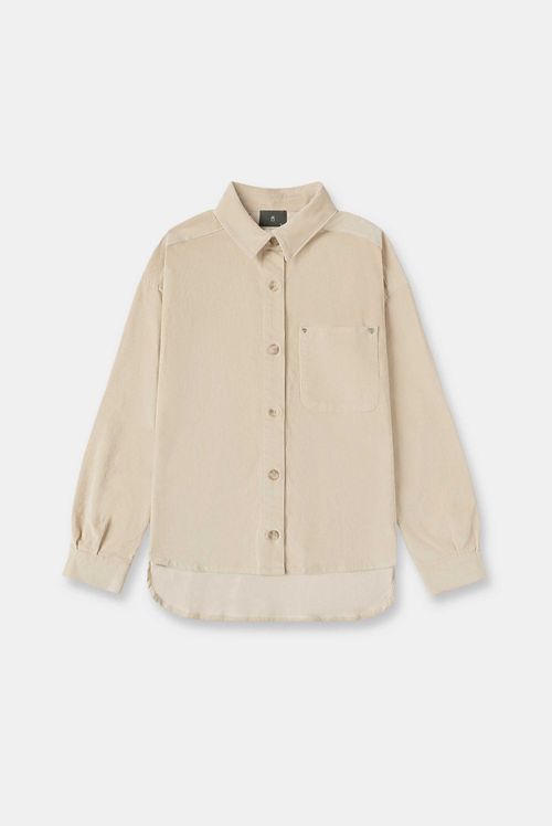 Camisa Manga Larga Marfil Básico