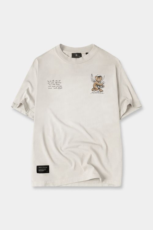 Camiseta Oversize Marfil Lavandería