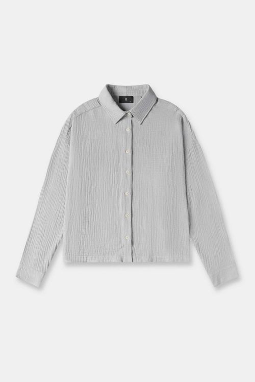 Camisa Manga Larga Gris Básico