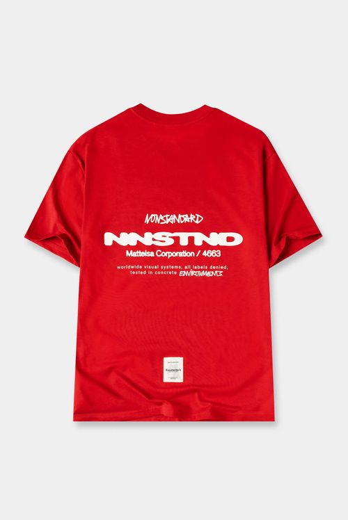 Camiseta Oversize Rojo Texto