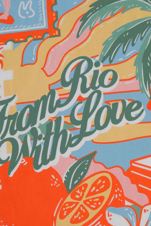 Camiseta Oversize Marfil Ilustración