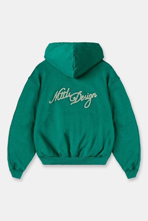 Buzo Hoodie Verde Texto