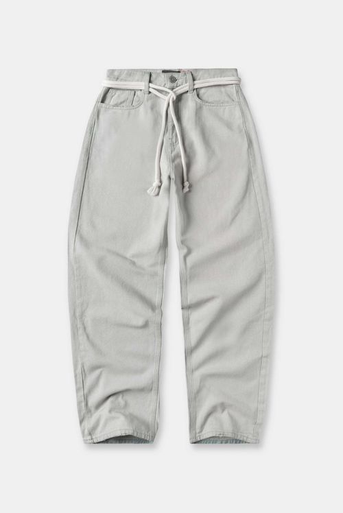 Jeans Wide Leg Tiro Alto Azul Medio Ilustración