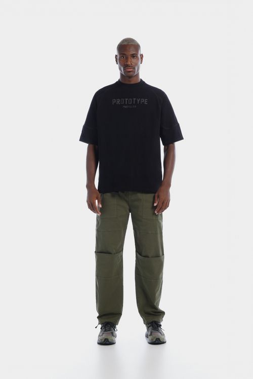 Camiseta Oversize Negro Texto