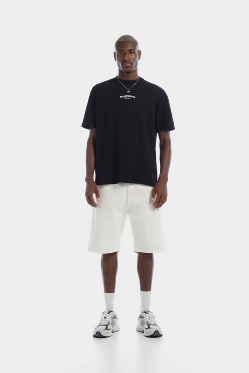 Camiseta Oversize Negro Texto