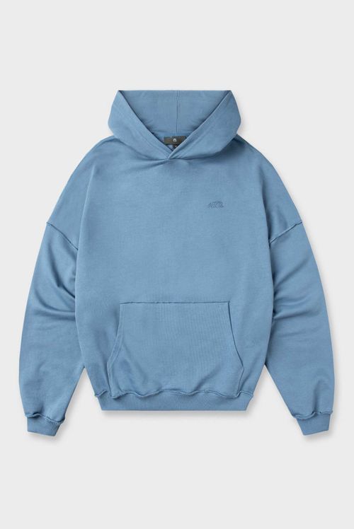 Buzo Hoodie Oversize Azul Texto