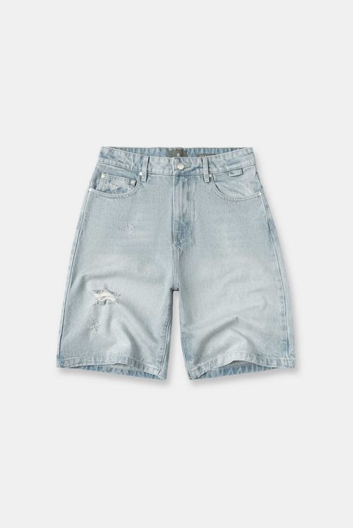 Shorts Denim Azul Medio Lavandería