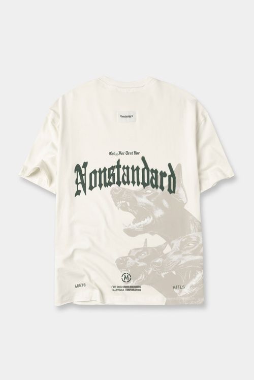 Camiseta Oversize Beige Ilustración