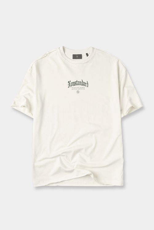 Camiseta Oversize Beige Ilustración