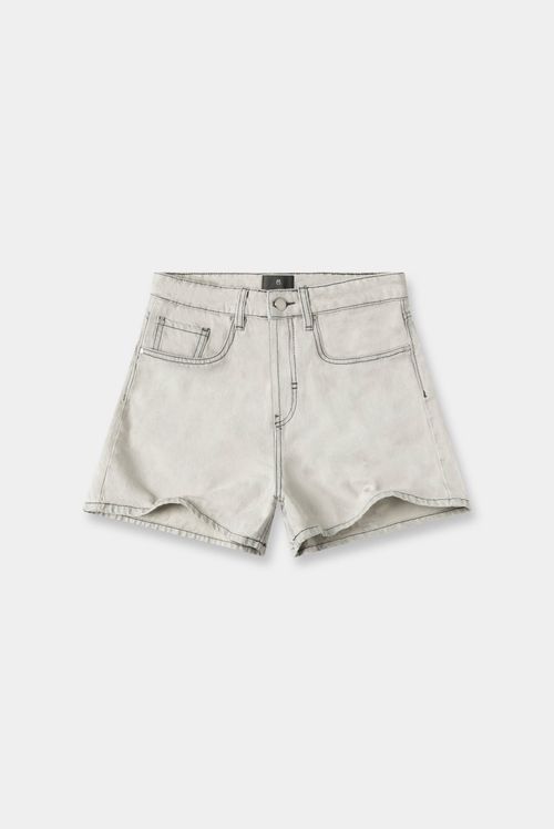 Shorts Denim Gris Apliques