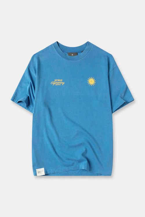 Camiseta Oversize Azul Lavandería