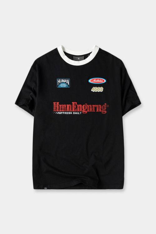 Camiseta Oversize Negro Texto