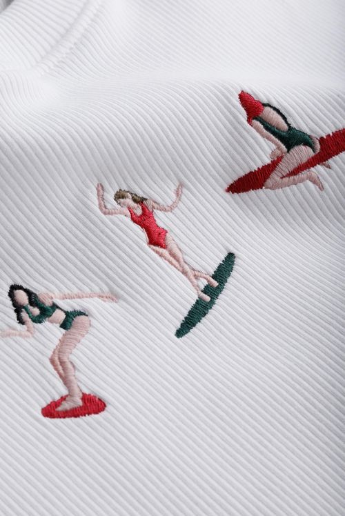 Camiseta Ajustada Blanco Ilustración