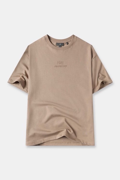 Camiseta Oversize Café Texto