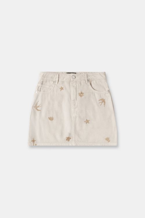 Falda Marfil Miniprint