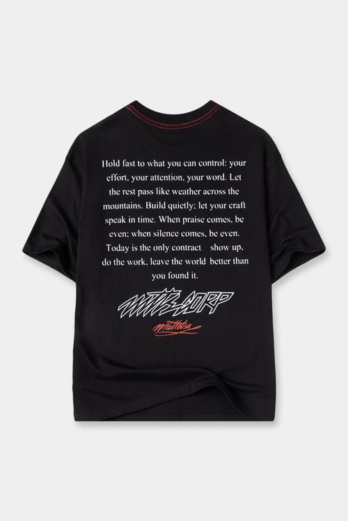 Camiseta Oversize Negro Texto