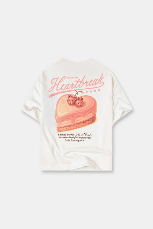 Camiseta Oversize Marfil Ilustración