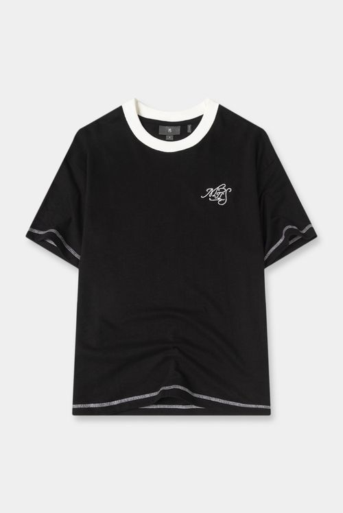 Camiseta Oversize Negro Texto