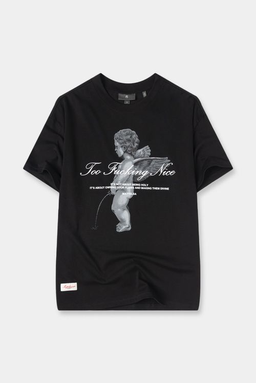 Camiseta Oversize Negro Ilustración