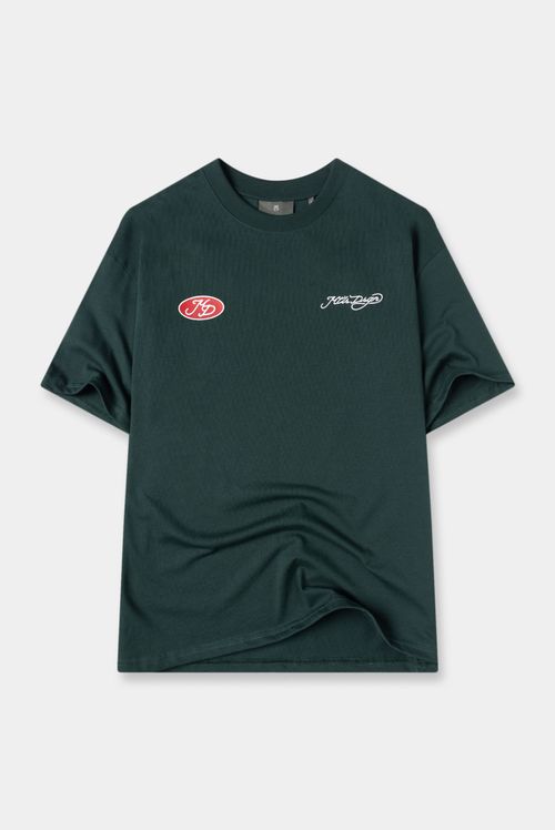 Camiseta Oversize Verde Texto