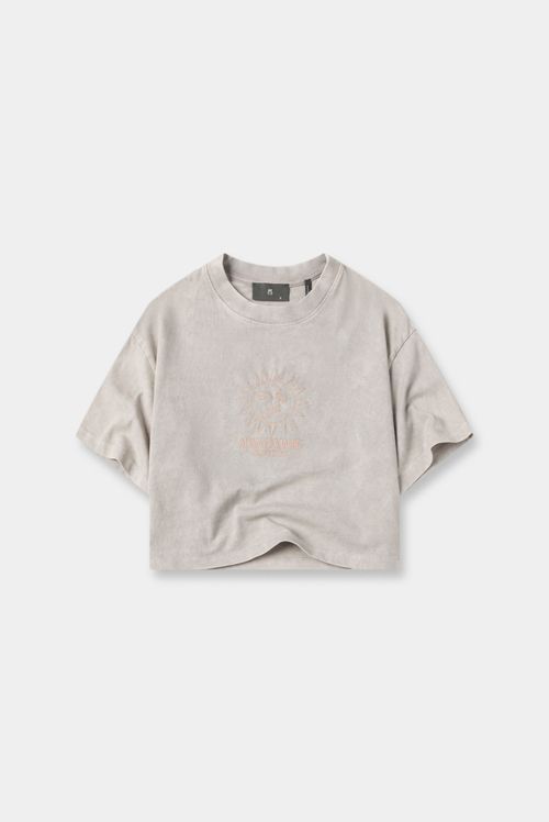 Camiseta Crop Morado Lavandería