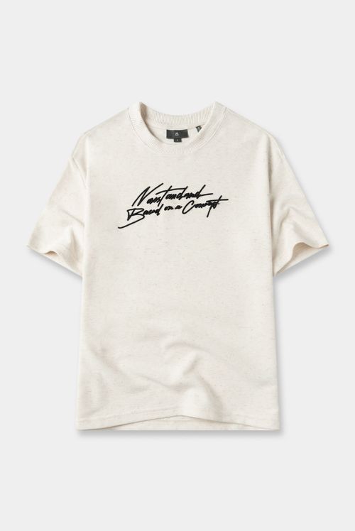 Camiseta Oversize Marfil Texto