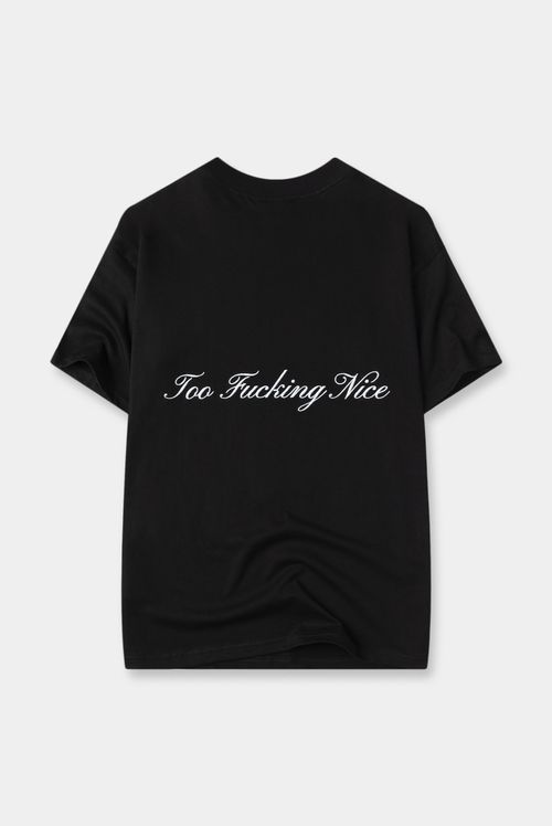Camiseta Regular Negro Texto