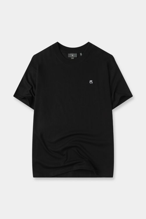 Camiseta Regular Negro Texto