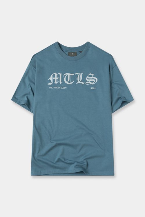 Camiseta Oversize Azul Ilustración